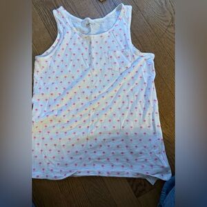 Adorable white tank with pink palm trees size 12 gap kids never worn